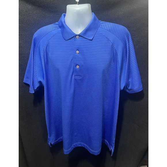 page tuttle striped Blue golf shirt size‎ XL - Picture 1 of 9